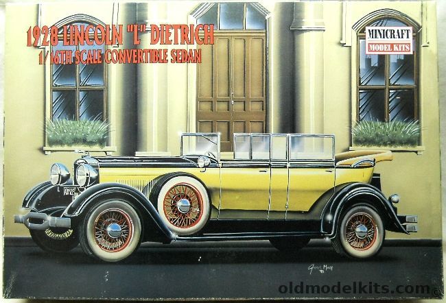 Minicraft 1/16 1928 Lincoln Convertible or Sedan (Deitrich Body) - (ex Entex / Bandai), 11217 plastic model kit